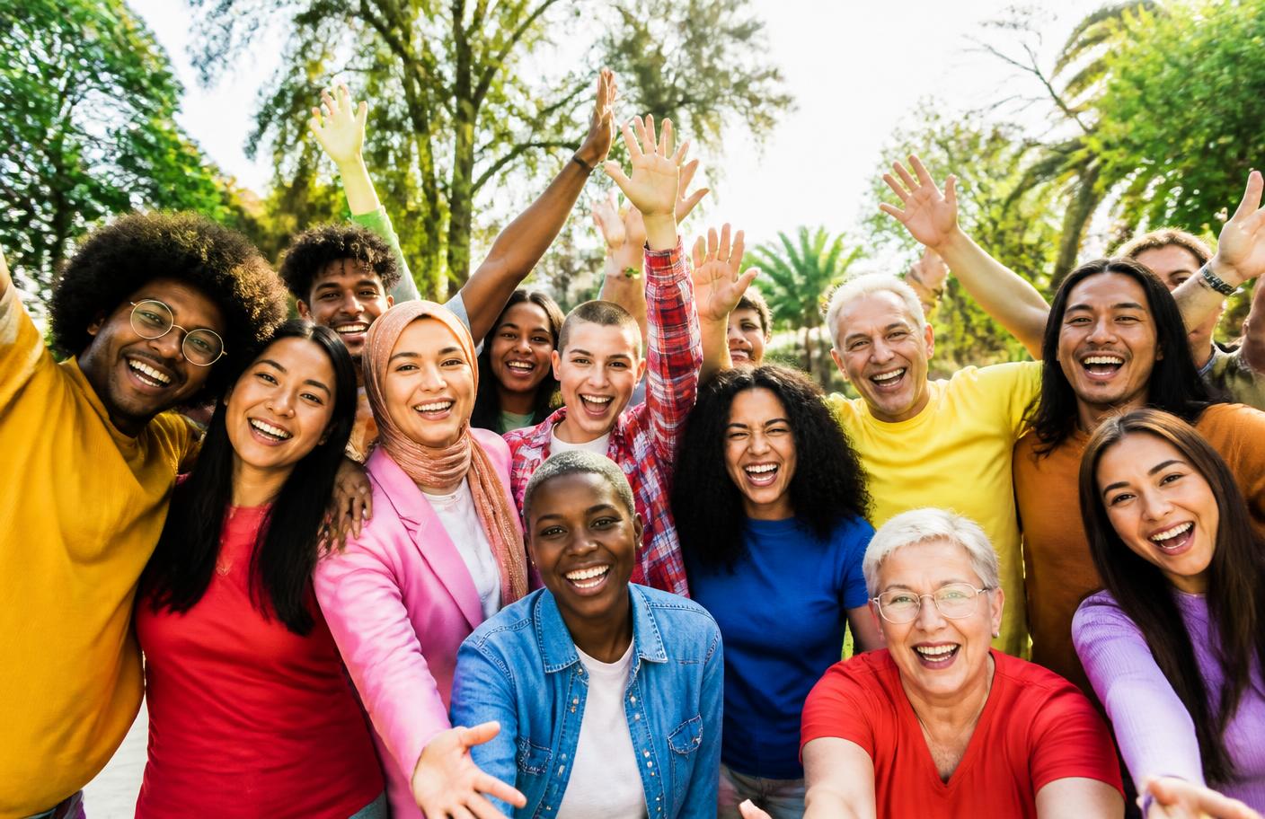 Members of our global community celebrating together